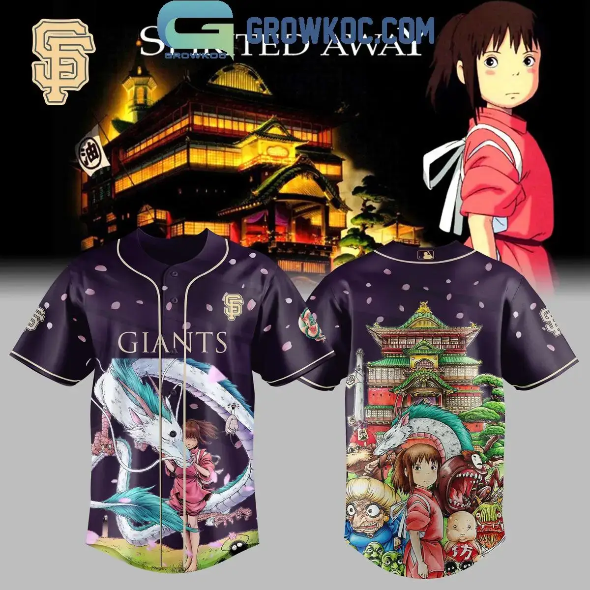 San Francisco Giants x Spirited Away Studio Ghibli 2025 Baseball Jersey Image