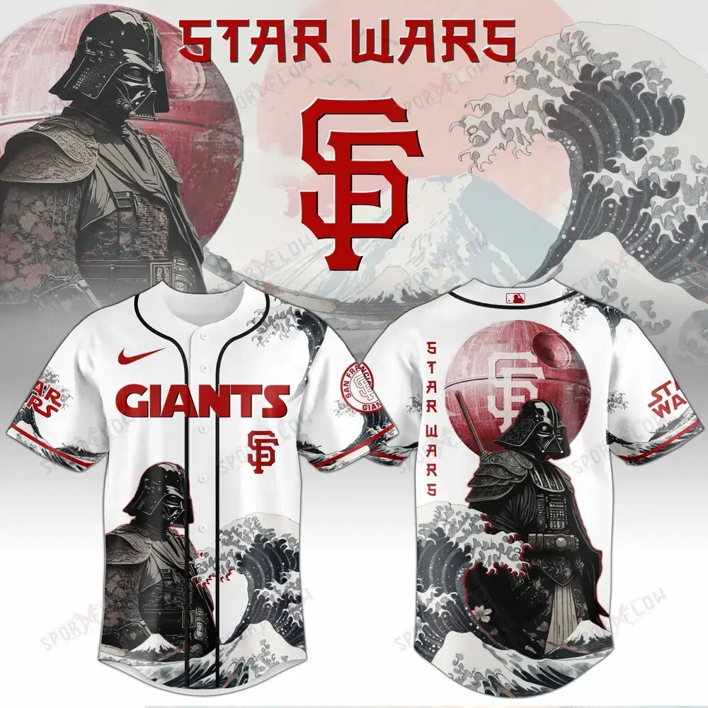 San Francisco Giants X Star Wars Darth Vader Japanese Aesthetic Baseball Jersey Image