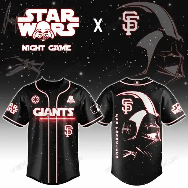 San Francisco Giants X Star Wars Darth Vader Sith Lord Night Game Baseball Jersey Image