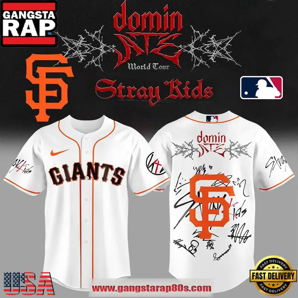San Francisco Giants x Stray Kids Limited Edition Baseball Jersey Shirt Image