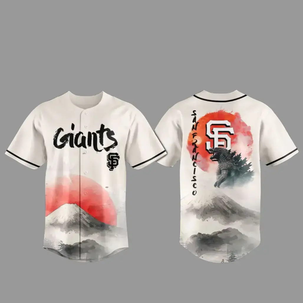 San Francisco Giants x The Godzilla Kaiju Baseball Jersey Image