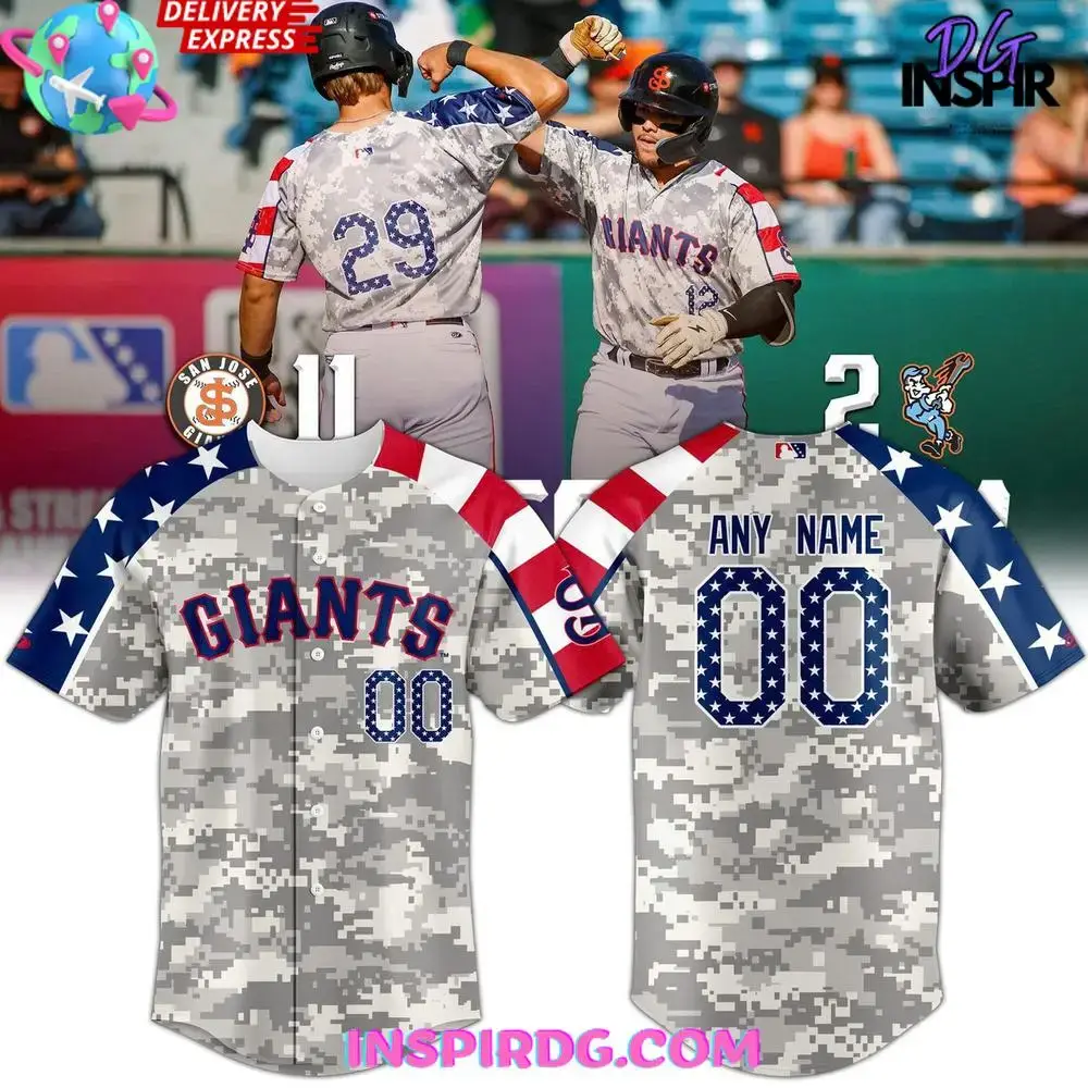 San Jose Giants Military Appreciation 2025 Baseball Jersey Image