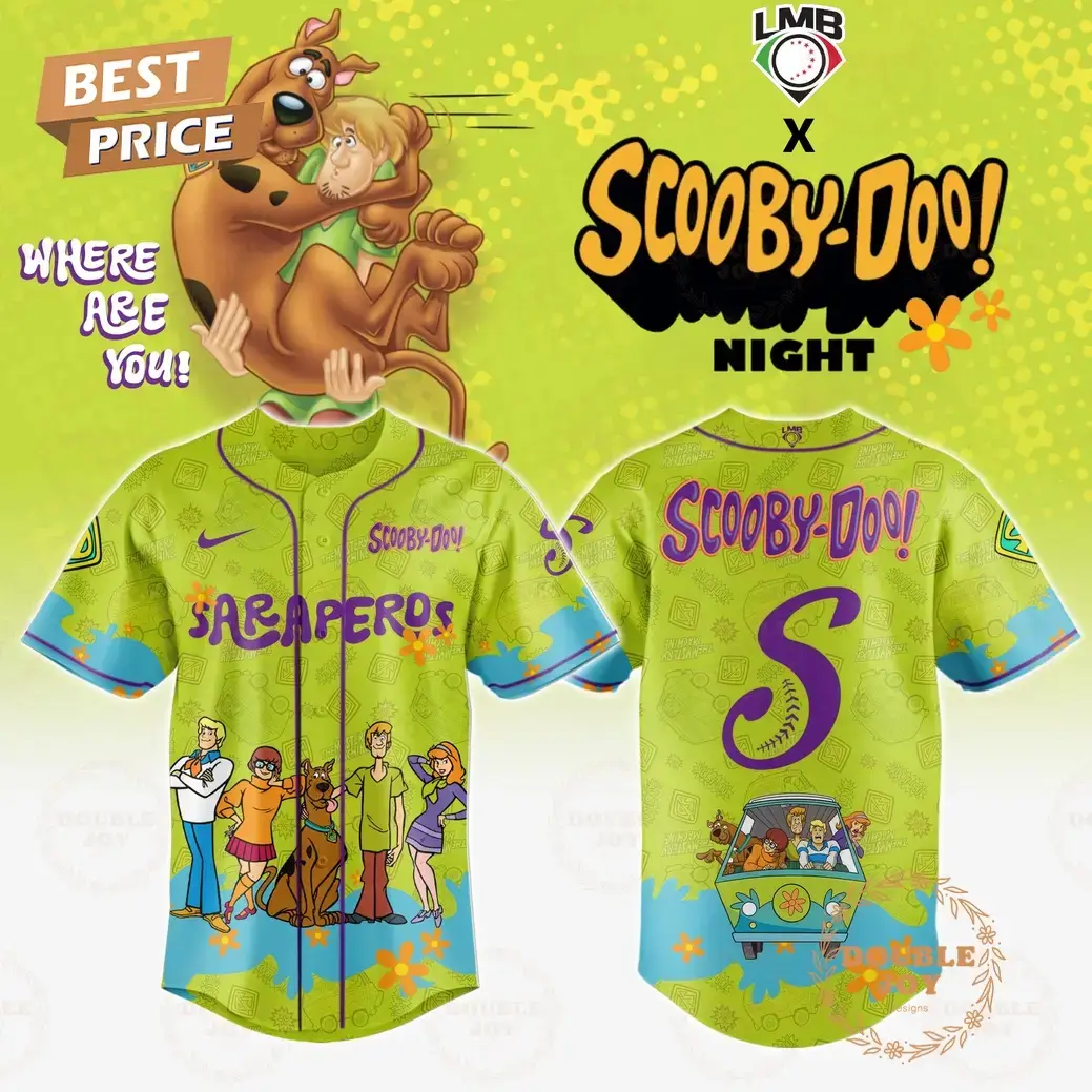 Saraperos De Saltillo Where Are You! Scooby-Doo! Night 2025 Limited Edition Baseball Jersey Image