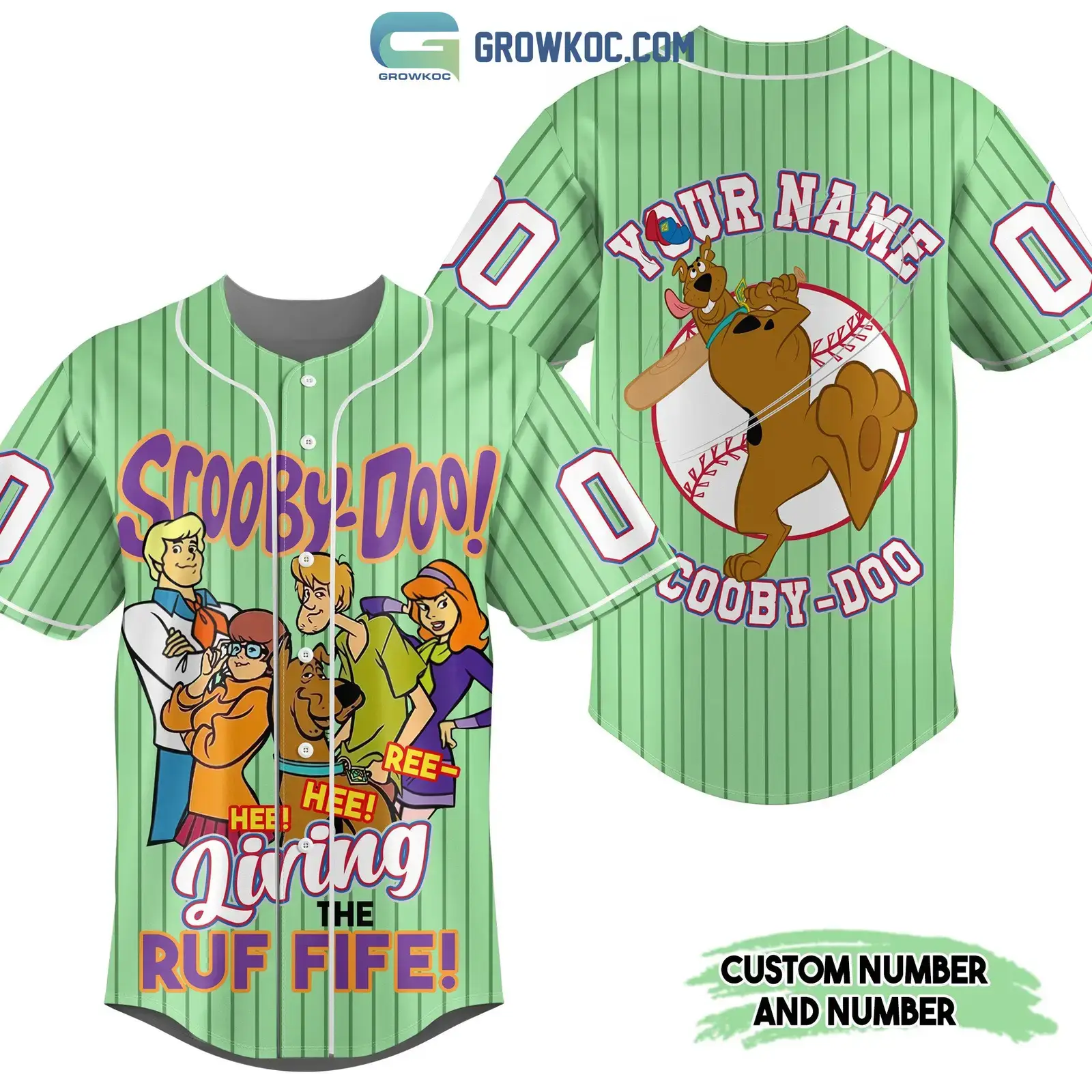 Scooby Doo Living The Ruf Fife Personalized Baseball Jersey Image
