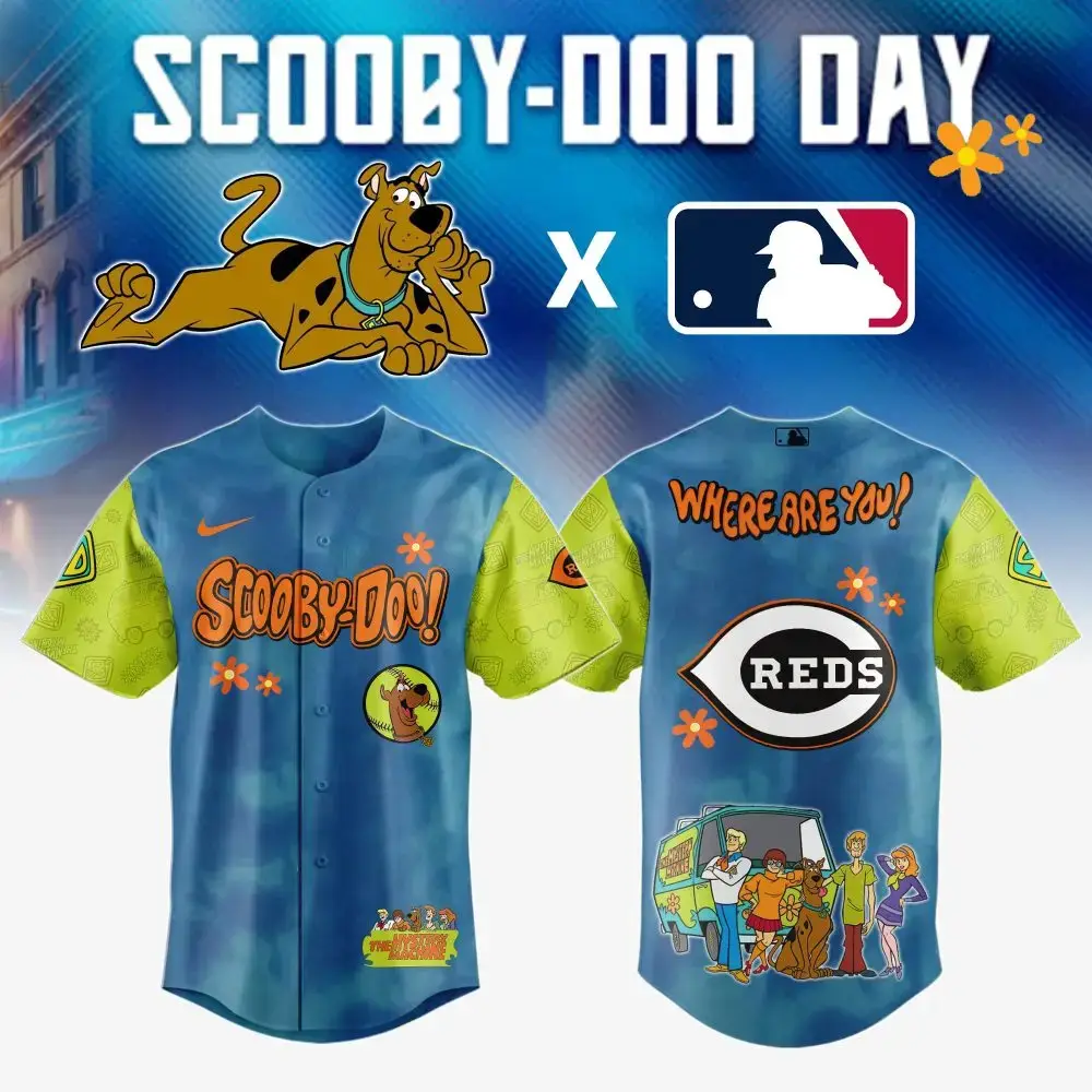 Scooby-Doo X Mlb Reds Jersey - Limited Edition Fan Gear! Image