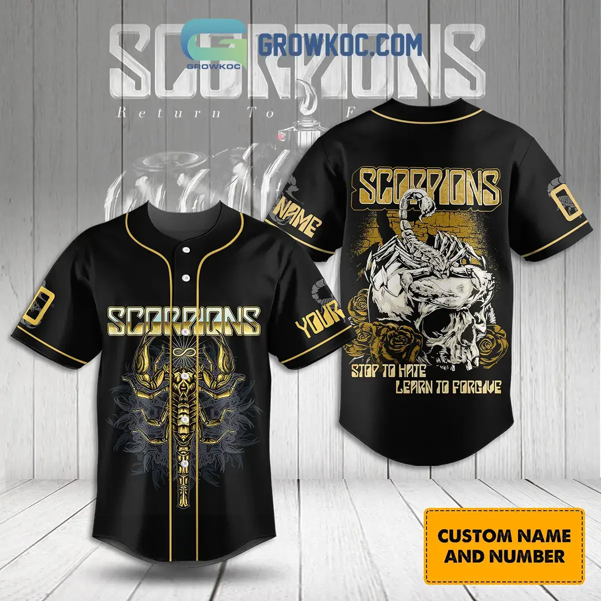 Scorpions Learn To Forgive Personalized Baseball Jersey Image