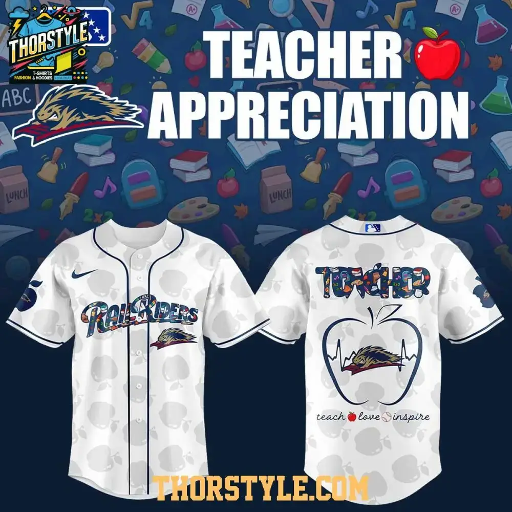 Scranton Wilkes-Barre Railriders 2025 Teacher Appreciation Love Baseball Jersey Image