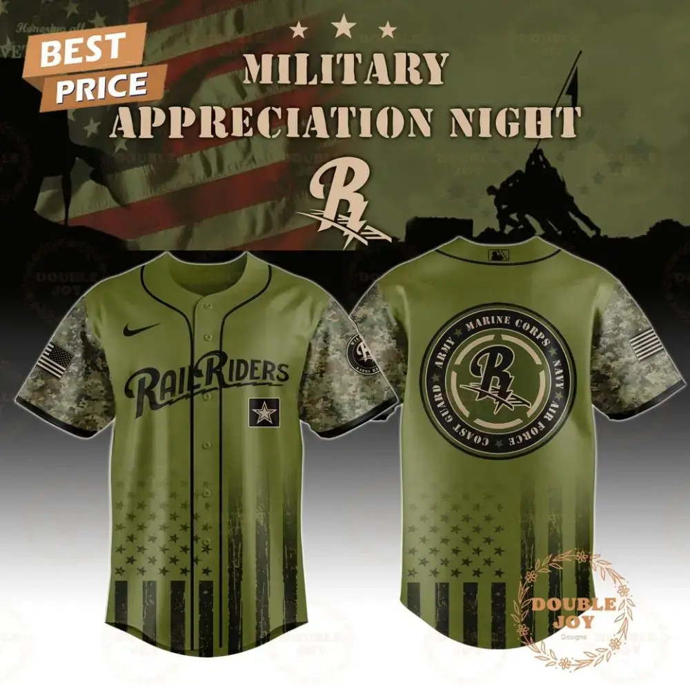 Scranton Wilkes-Barre Railriders Military Appreciation Night 2025 Special Edition Baseball Jersey Image