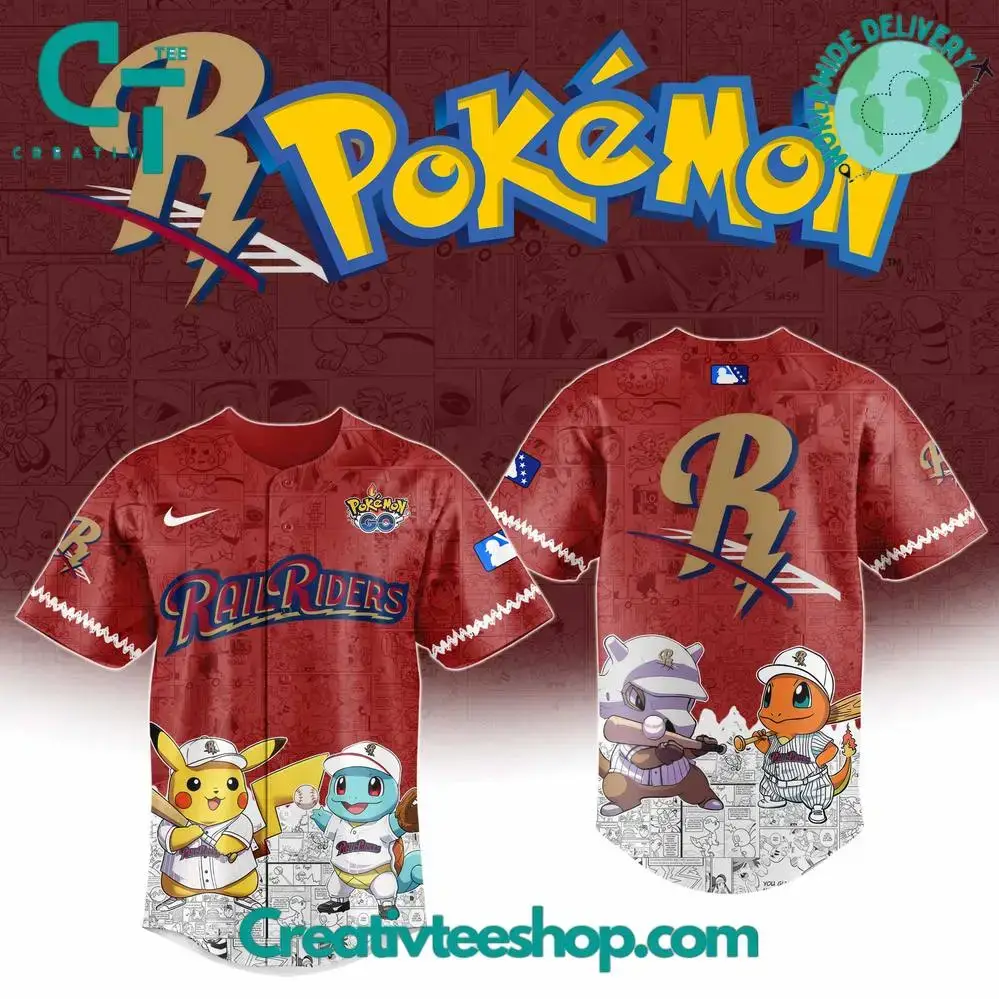Scranton/Wilkes-Barre Railriders X Pokemon Go Special Baseball Jersey Image