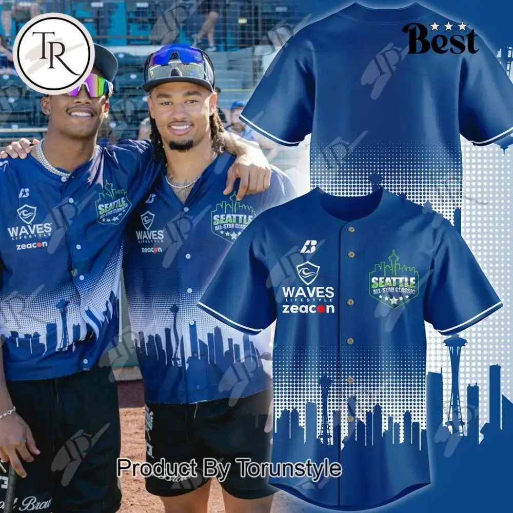 Seattle All-Star Classic Blue Baseball Jersey – Limited Edition Fan Gear Image