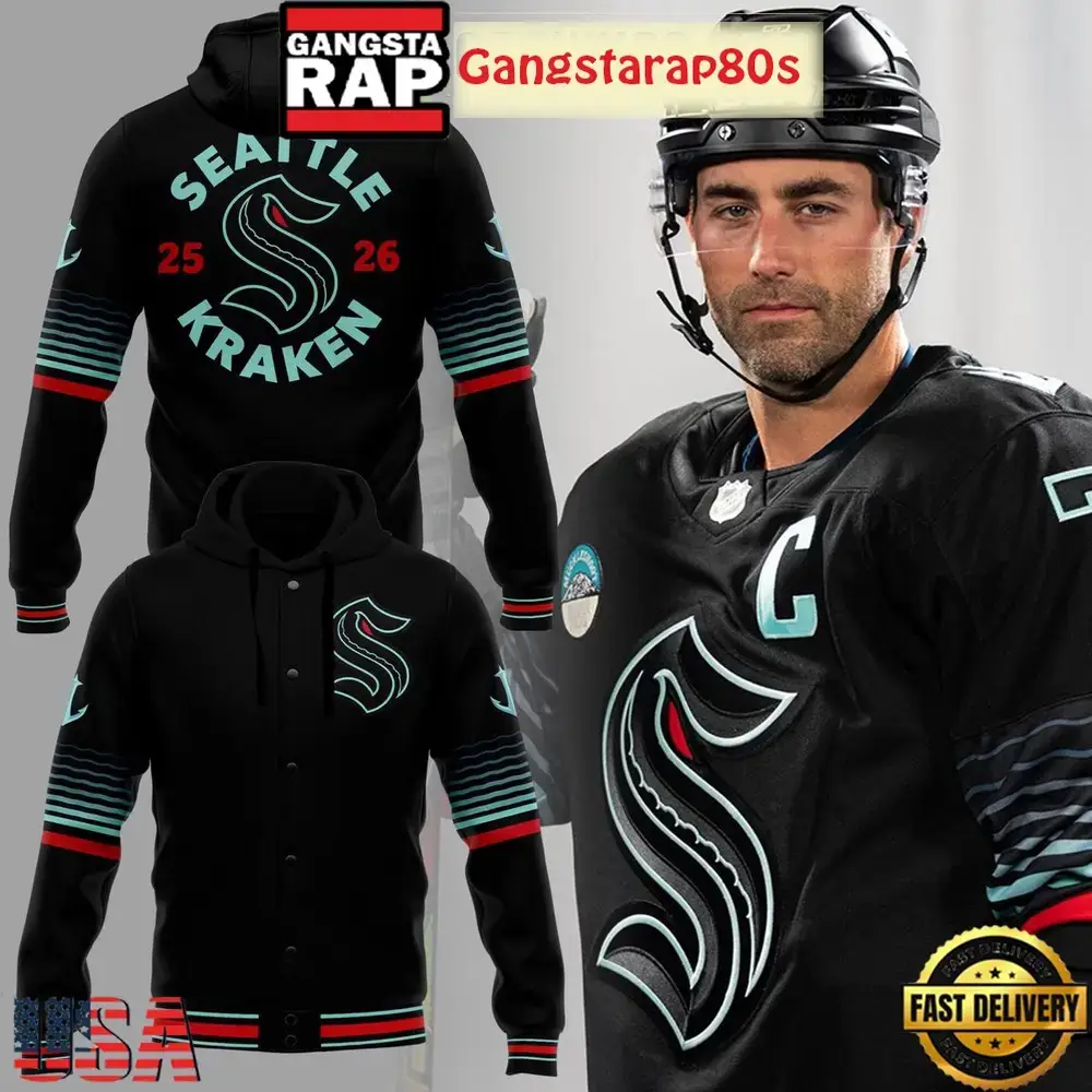 Seattle Kraken Darkness Limited Edition Baseball Jacket Image