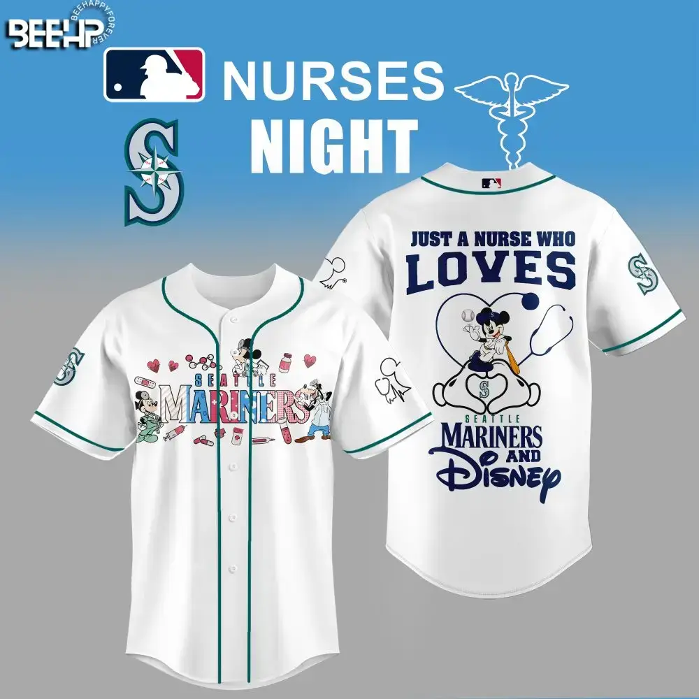Seattle Mariners & Disney Nurse-Themed Jersey - Perfect For Fans & Healthcare Heroes! Image