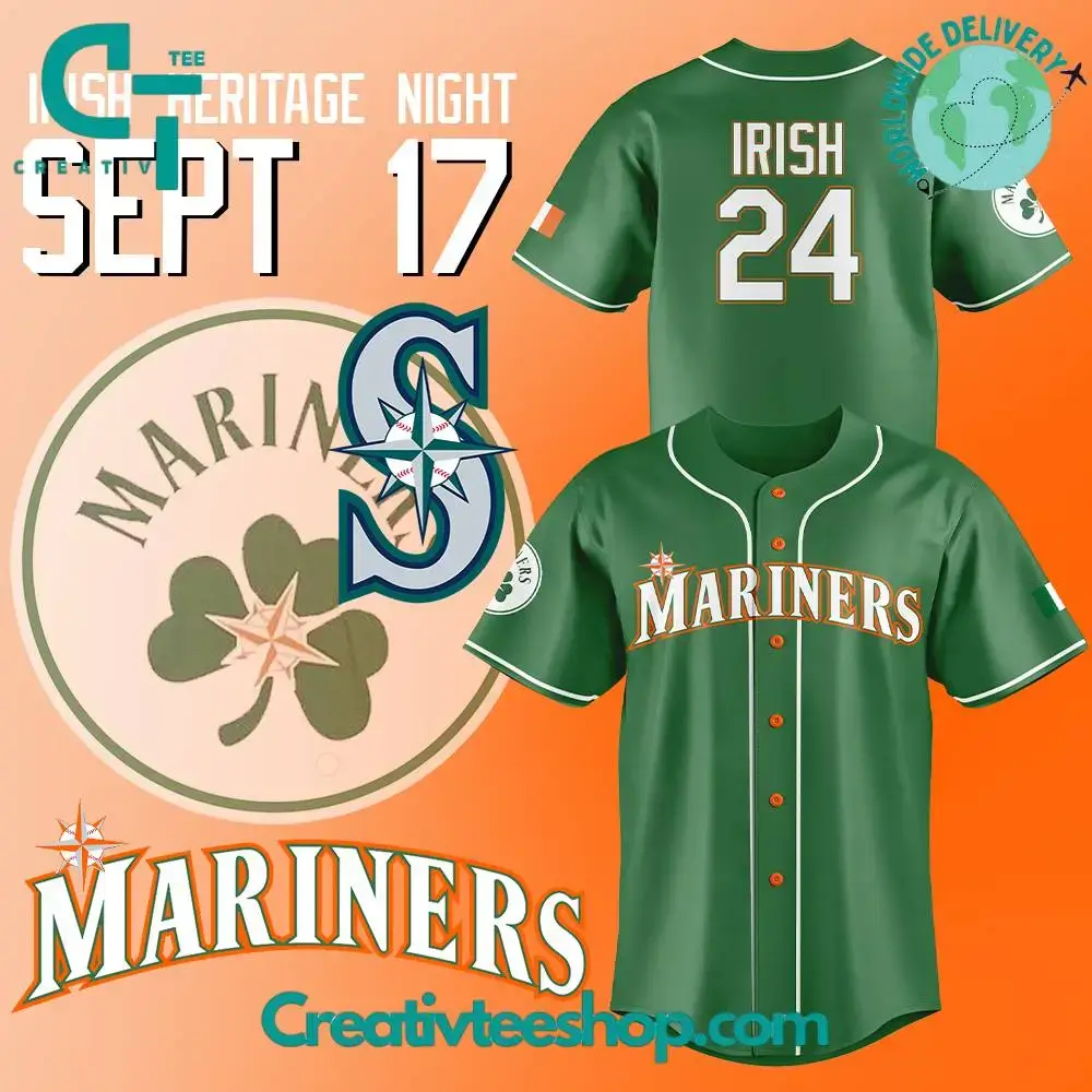 Seattle Mariners 2024 Irish Heritage Night Jersey Image