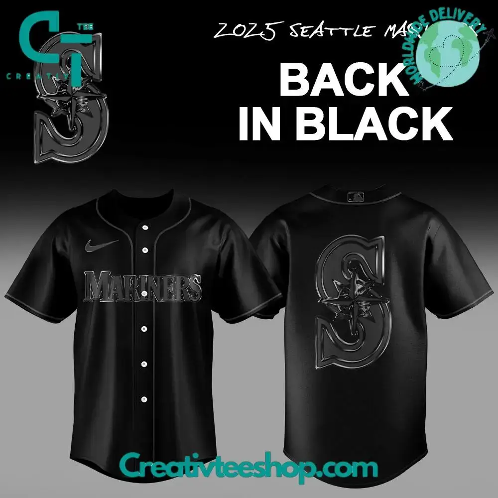Seattle Mariners "Back In Black" Special Baseball Jersey Image