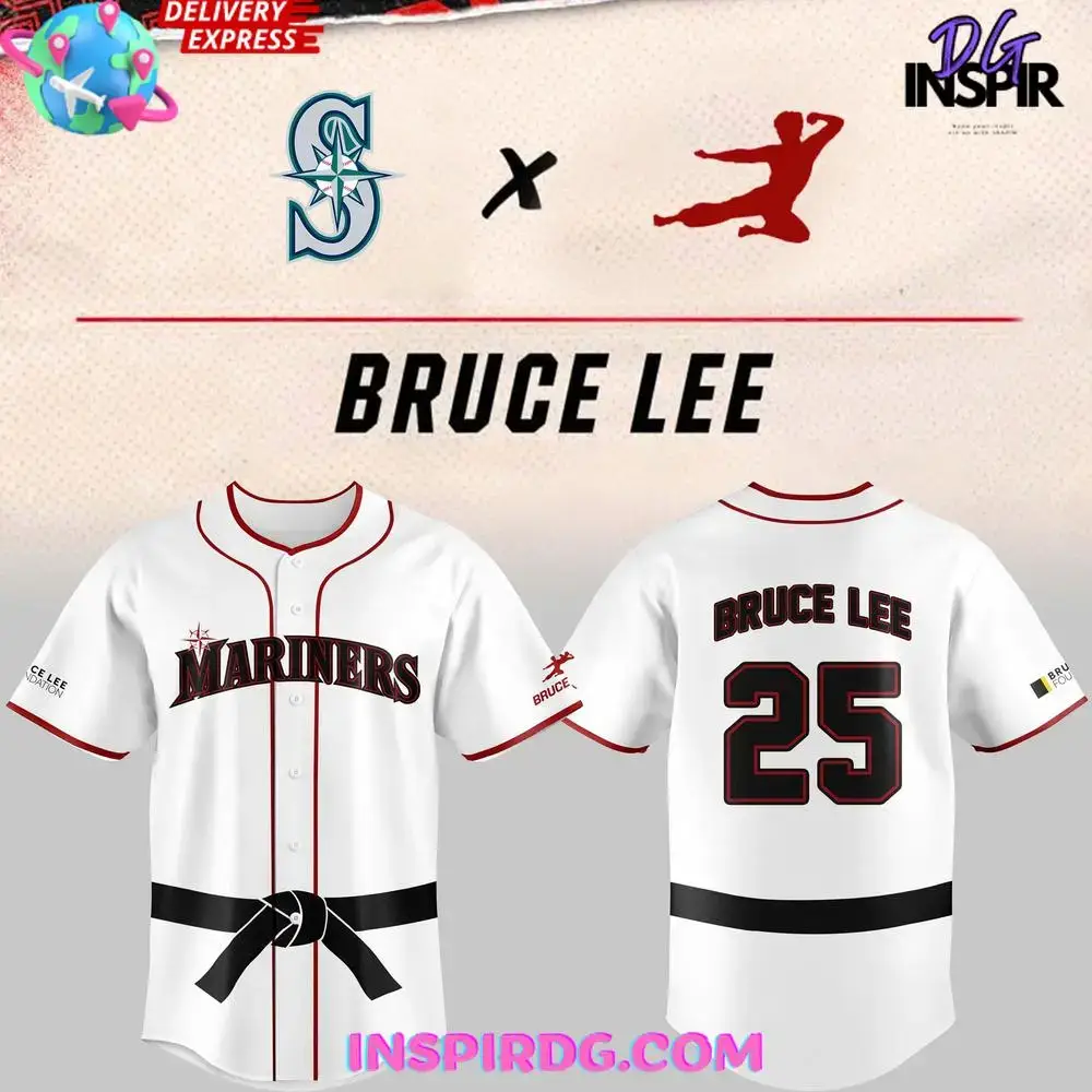 Seattle Mariners Bruce Lee Night Baseball Jersey Image