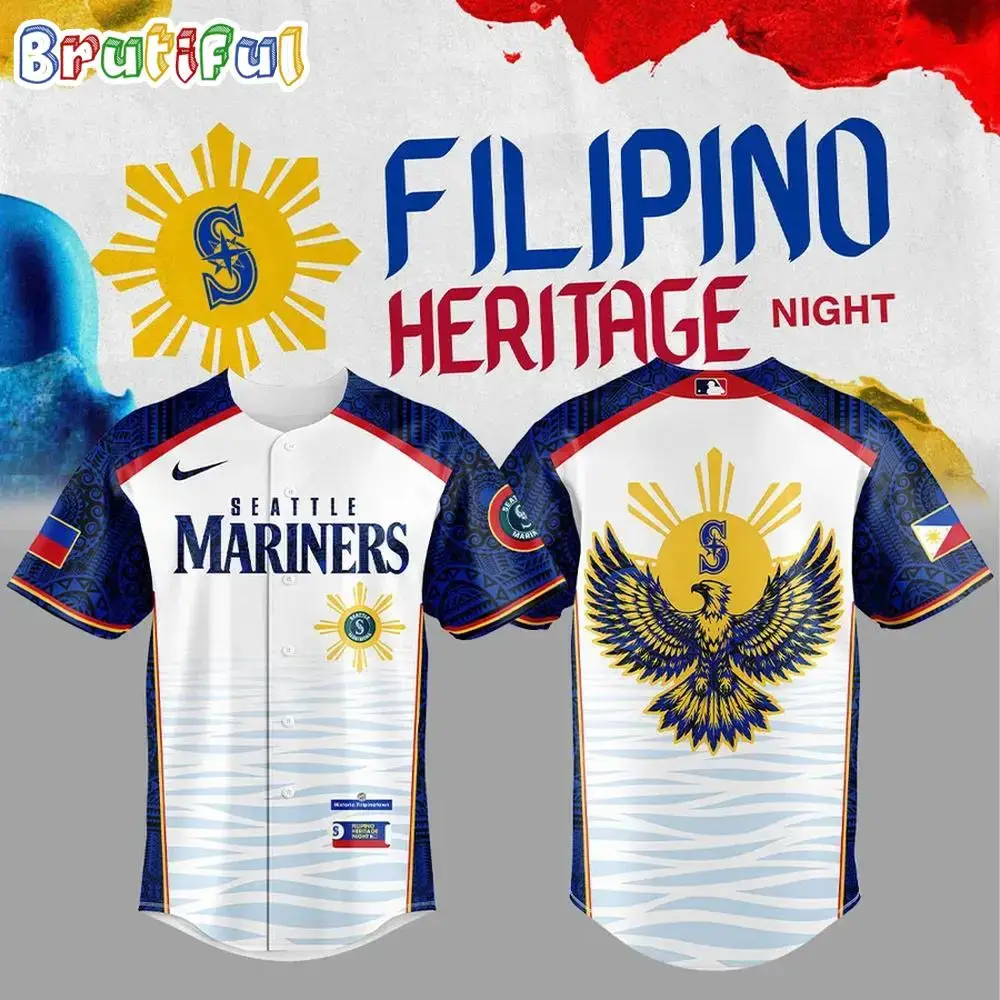 Seattle Mariners Filipino Heritage Night Baseball Jersey Image