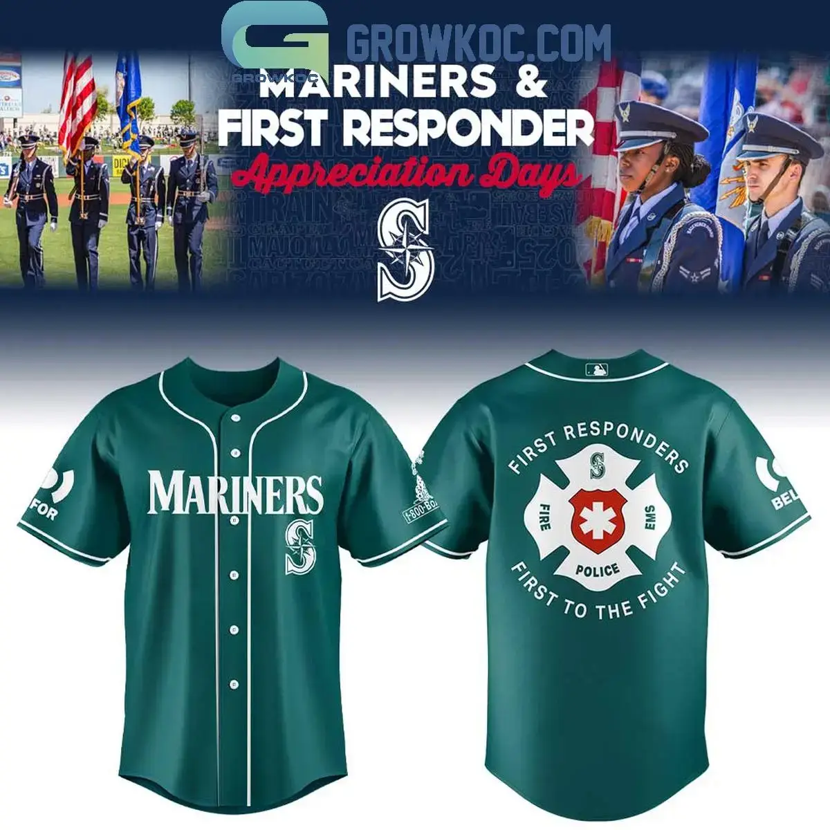 Seattle Mariners First Responders Day Jersey Image