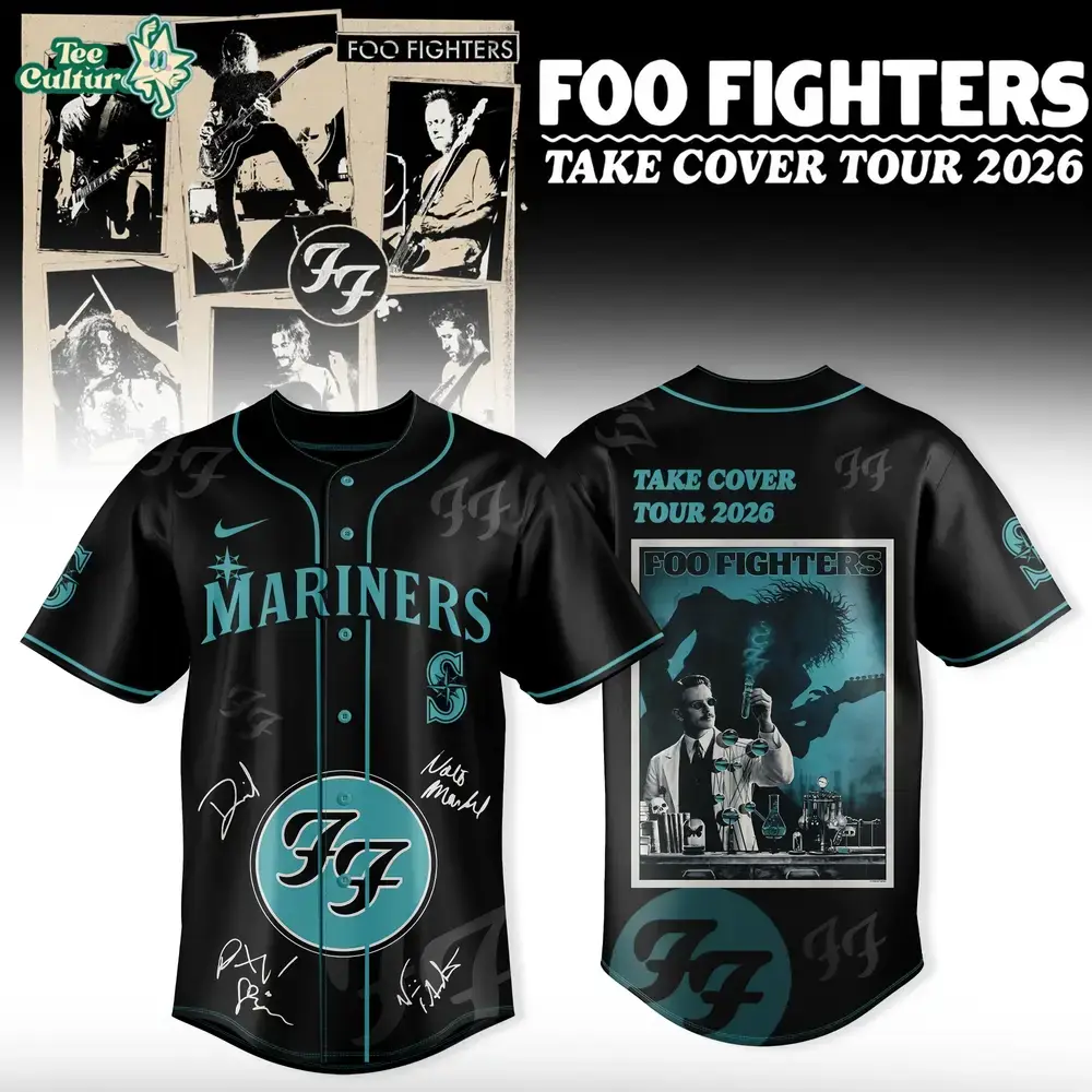 Seattle Mariners Foo Fighters Take Cover Tour 2026 Special Edition Baseball Jersey Image