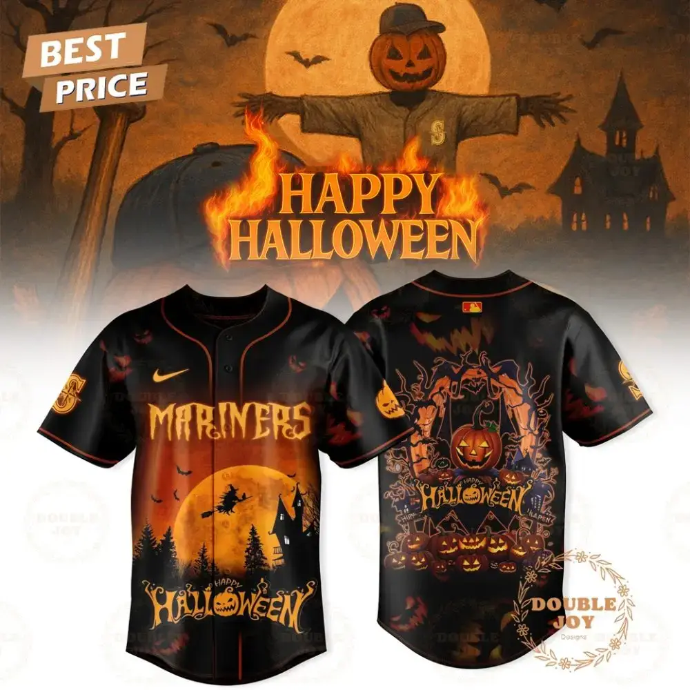 Seattle Mariners Happy Halloween 2025 Baseball Jersey Image