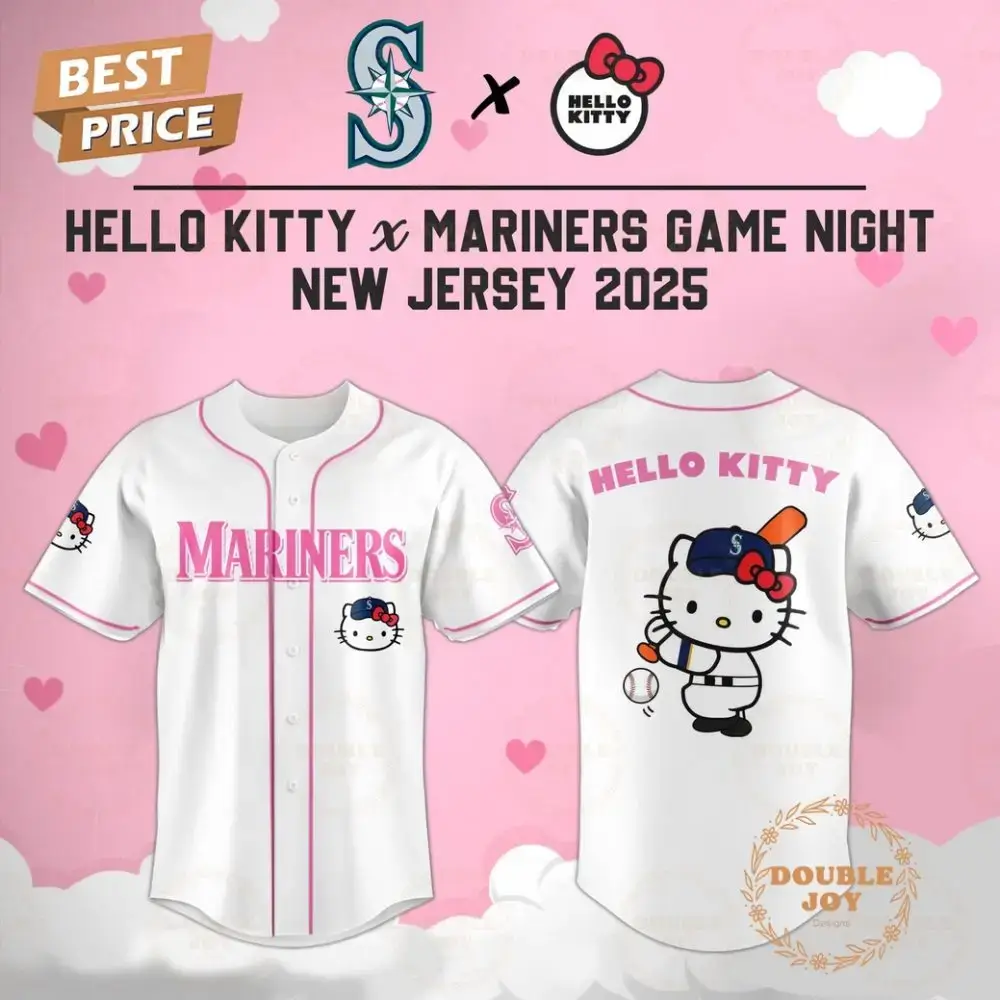 Seattle Mariners Hello Kitty X Cubs Game Night 2025 New Limited Edition Baseball Jersey Image