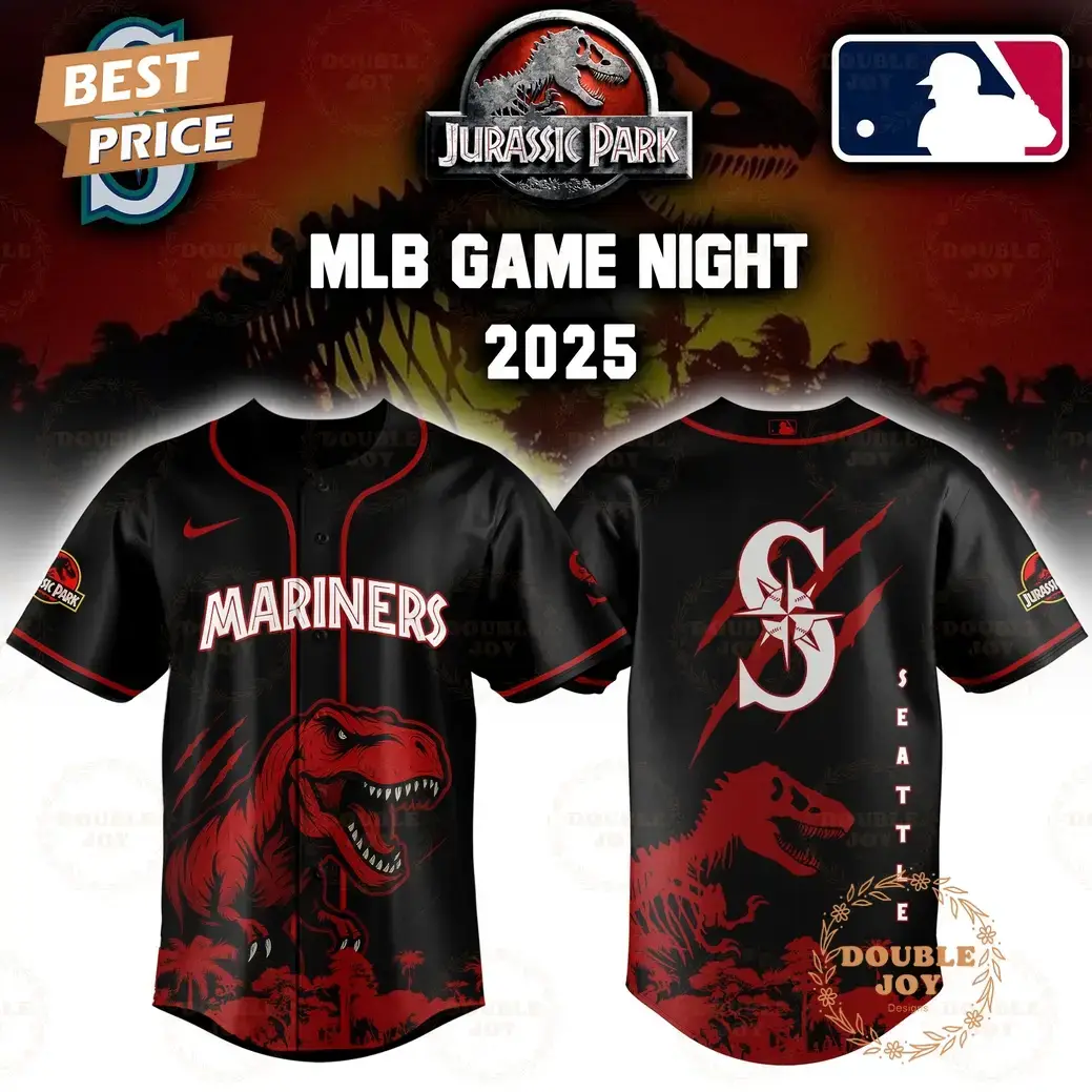 Seattle Mariners Jurassic Park Game Night 2025 Limited Edition Baseball Jersey Image