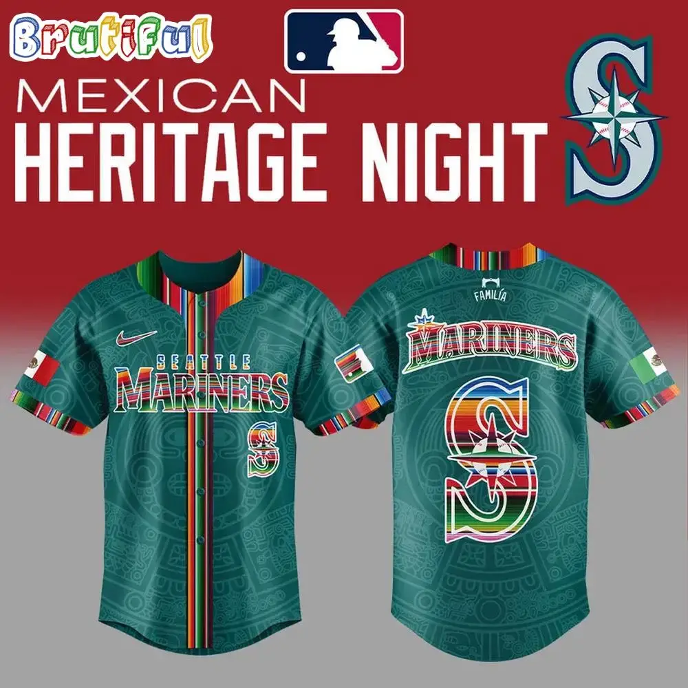 Seattle Mariners Mexican Heritage Night Baseball Jersey Image
