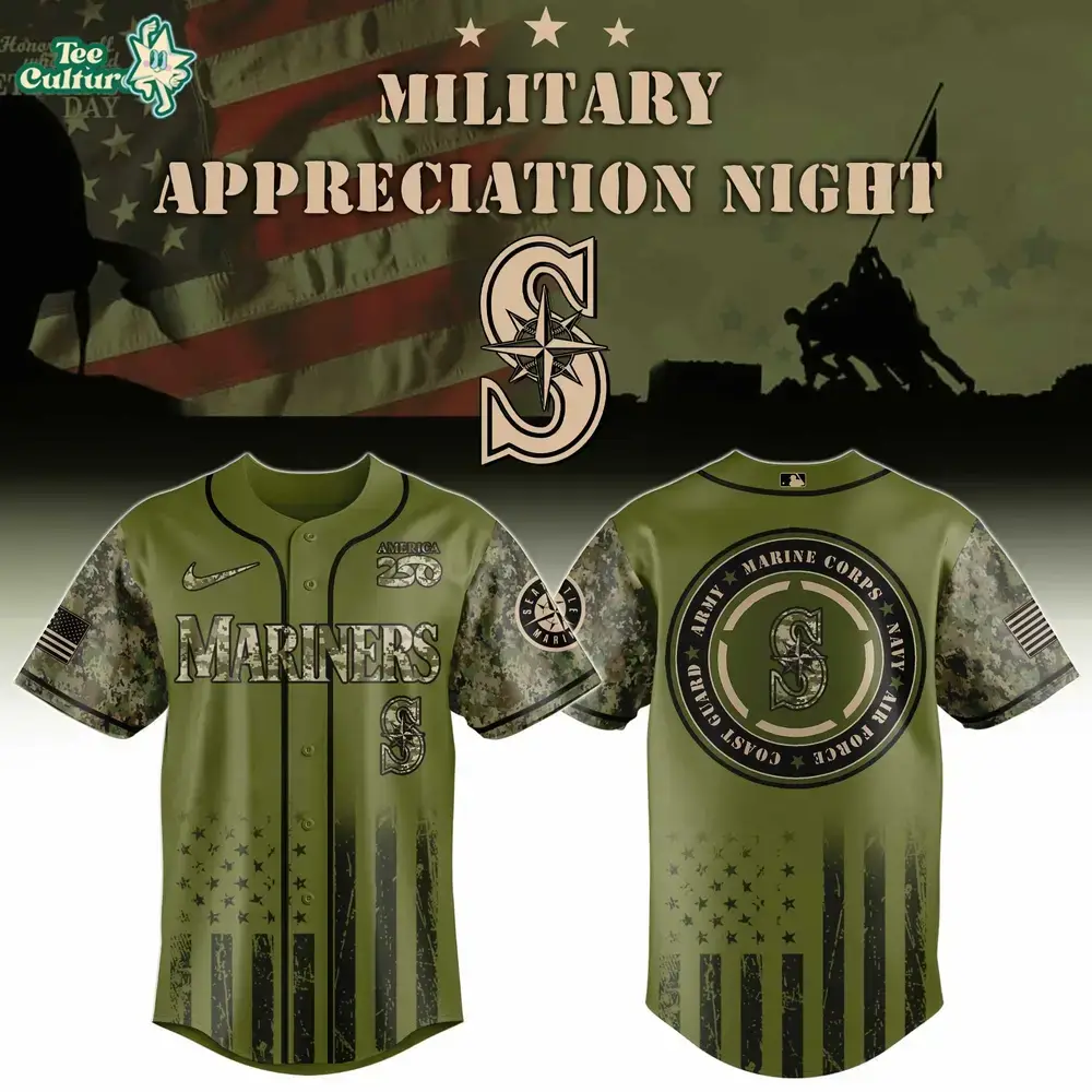 Seattle Mariners Military Appreciation 2026 Limited Edition Baseball Jersey Image