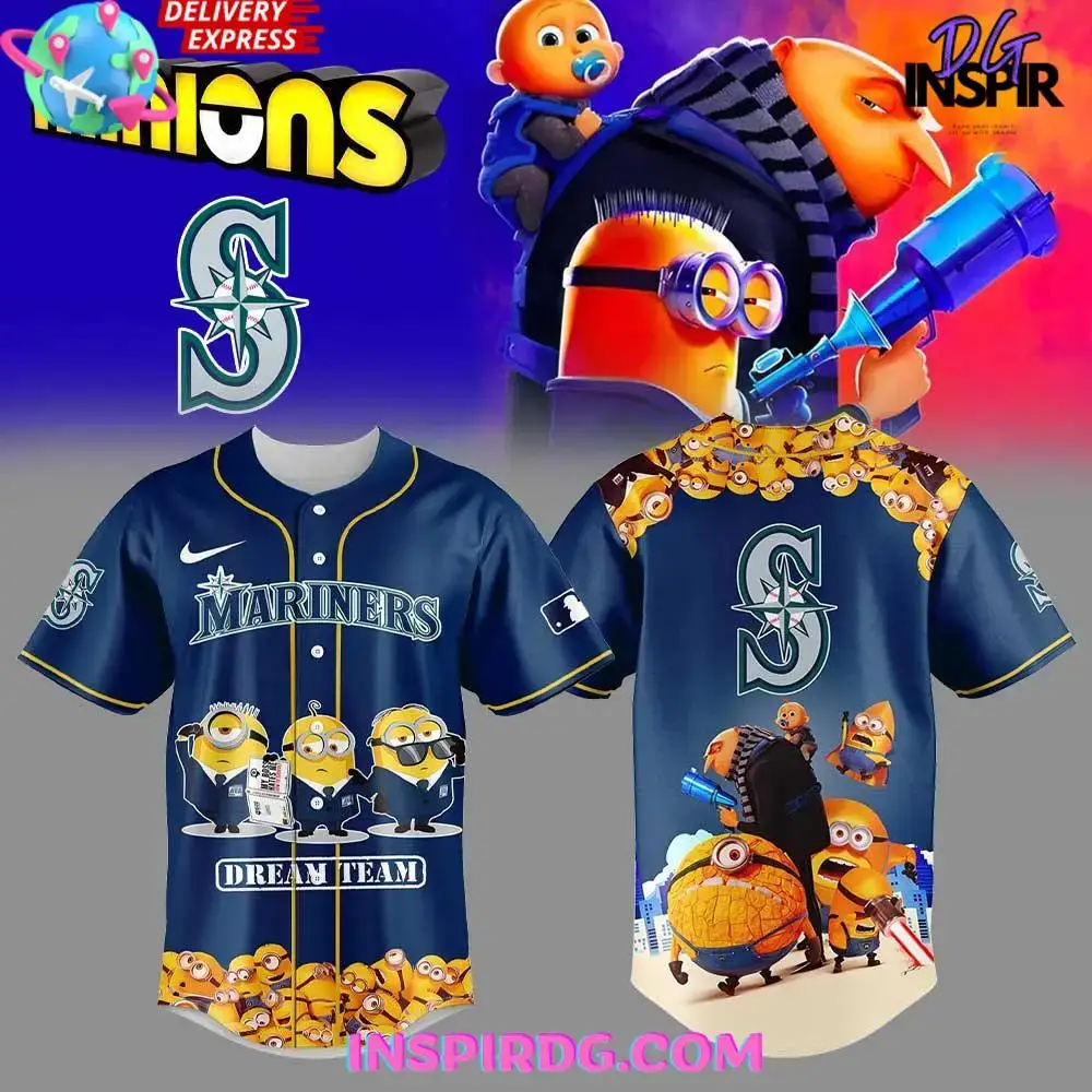 Seattle Mariners Minions Dream Team Special Baseball Jersey Image