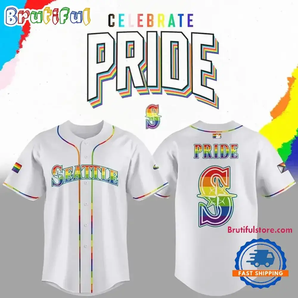 Seattle Mariners MLB Happy Pride Month Limited Edition Jersey Shirt 2025 Image