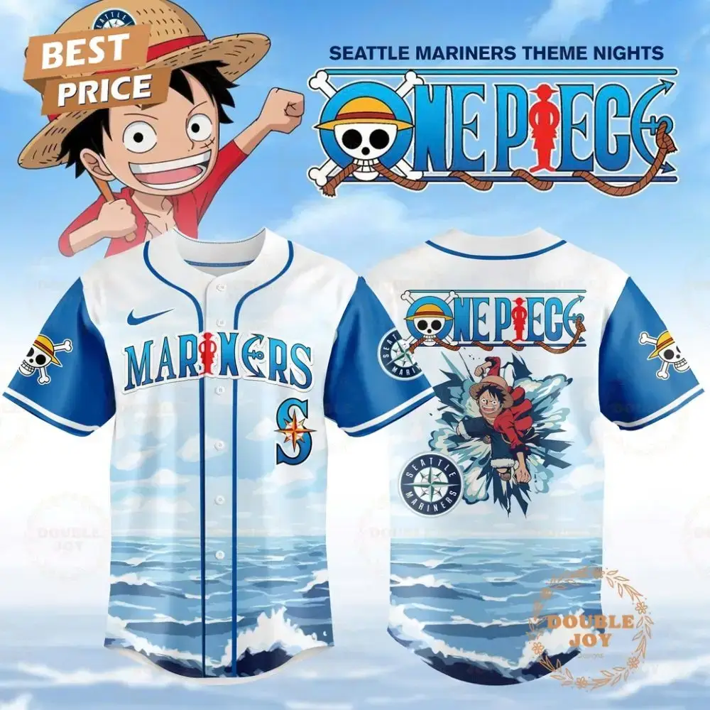 Seattle Mariners Mlb Theme Night X One Piece 2025 Special Edition Baseball Jersey Image