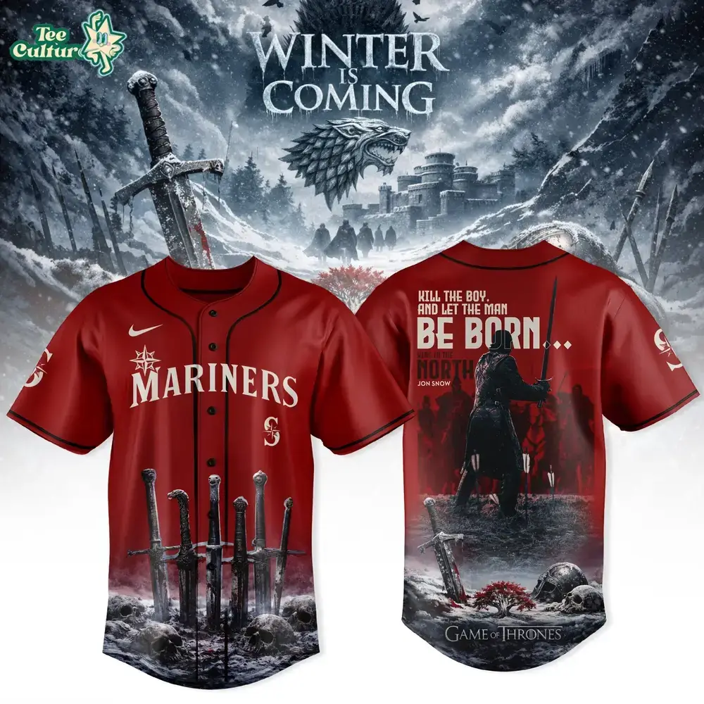 Seattle Mariners MLB x Game of Thrones Jon Snow Kill The Boy And Let The MAN Be Born Limited Jersey Image