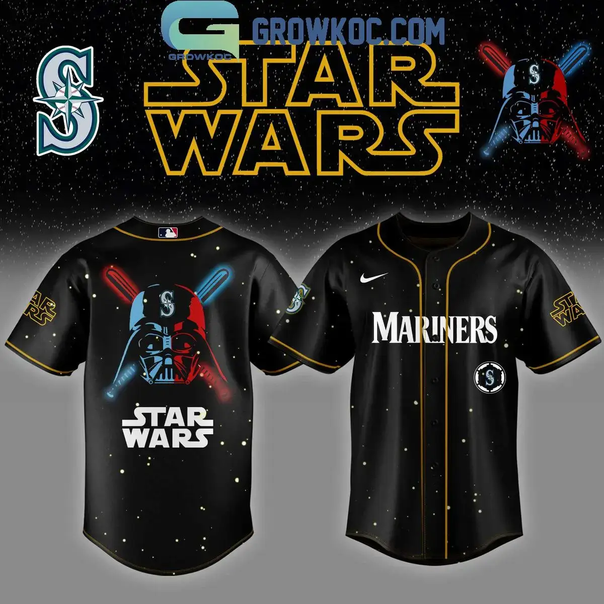Seattle Mariners MLB x Star Wars 2025 Baseball Jersey Image