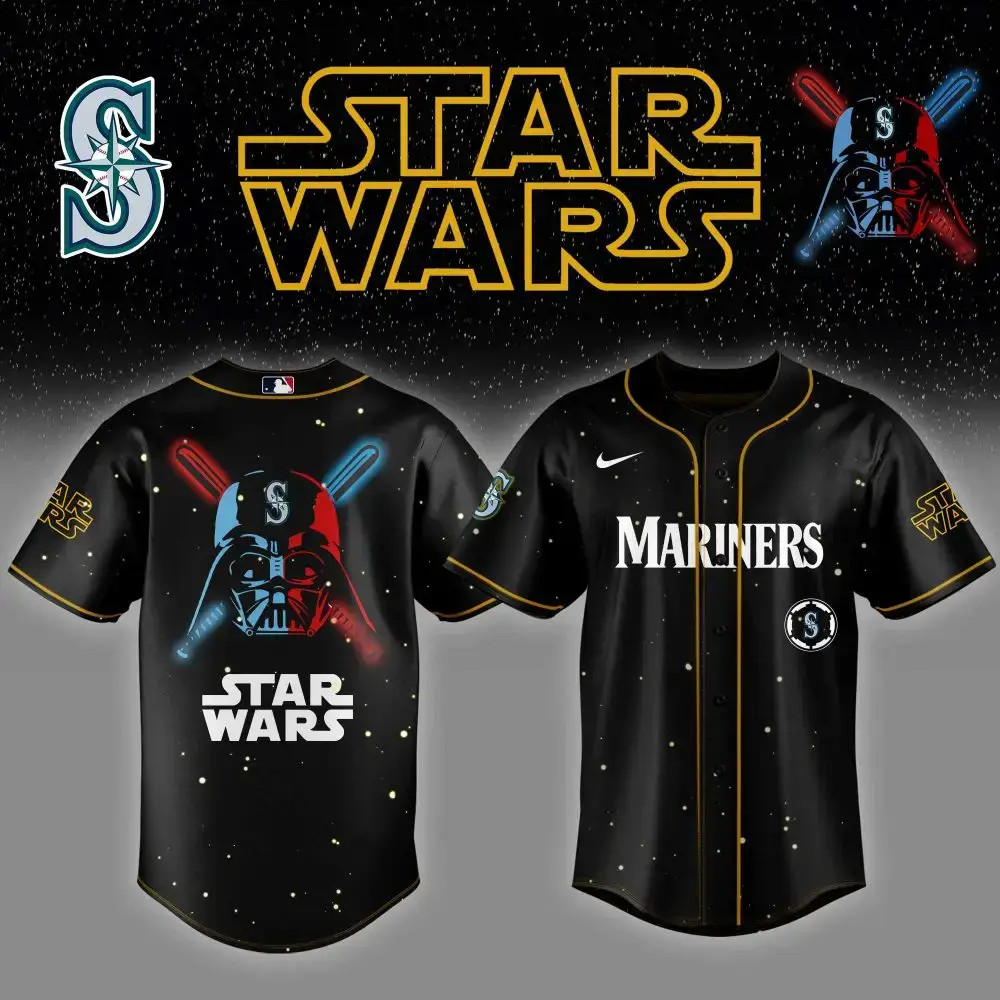 Seattle Mariners Mlb X Starwars Custom Baseball Jersey Image