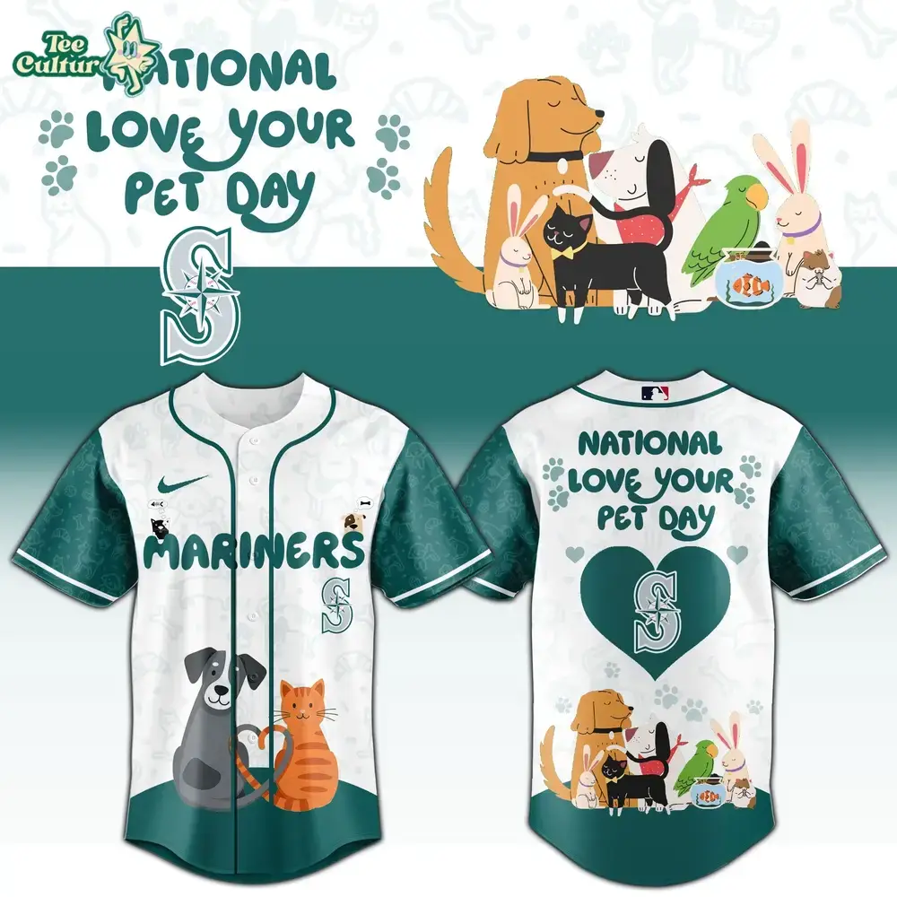 Seattle Mariners National Love Your Pet Day 2026 Exclusive Limited Jersey Image