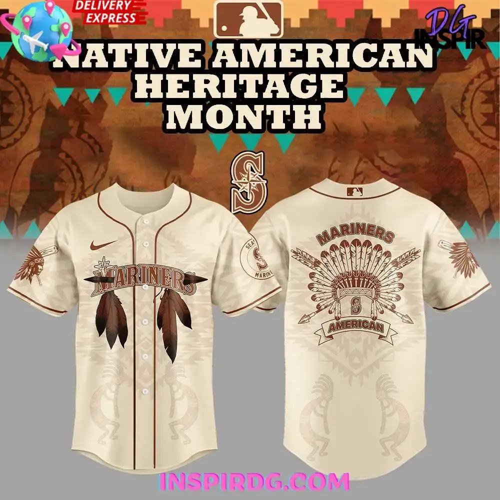 Seattle Mariners Native American Heritage Month 2025 Baseball Jersey Image