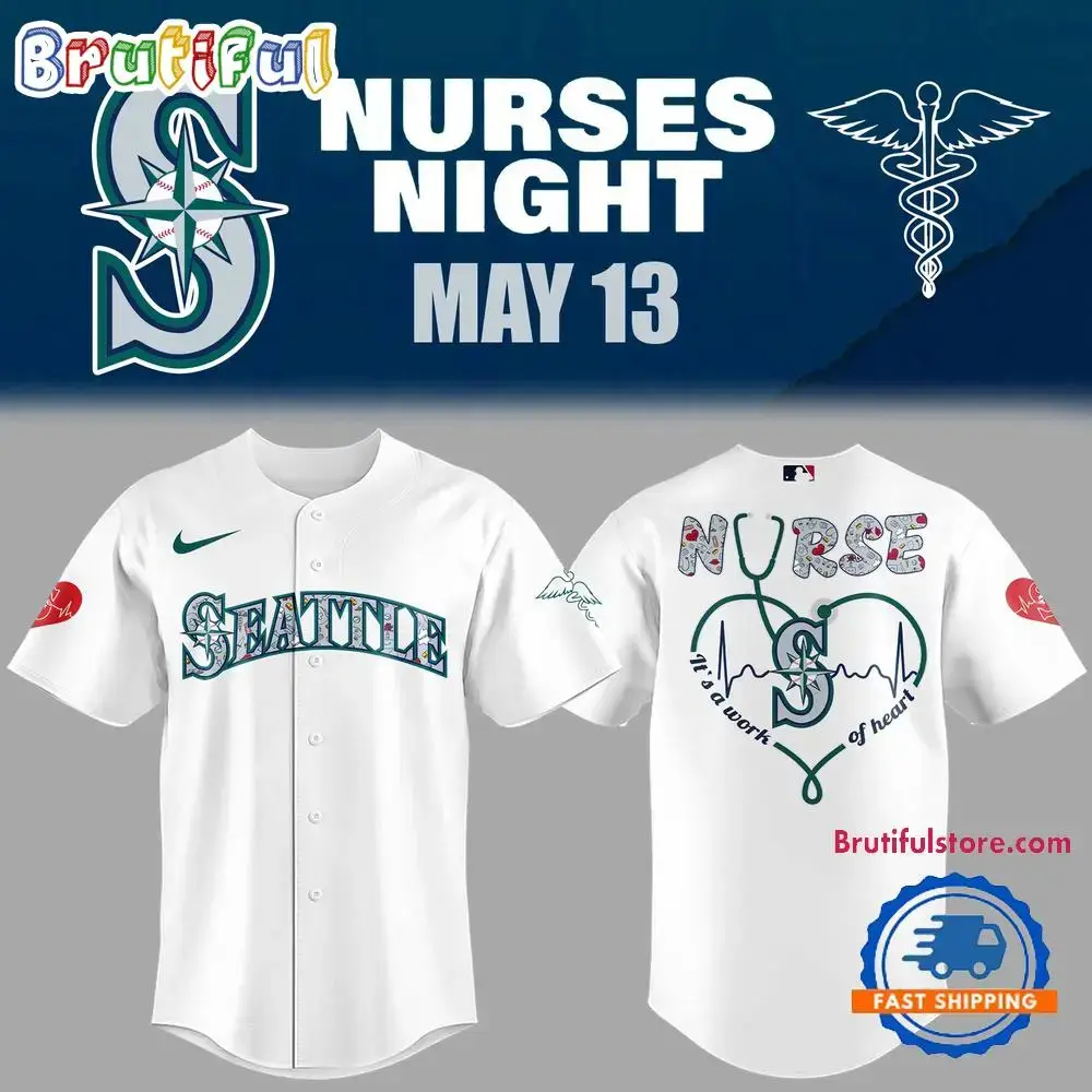 Seattle Mariners NURSES NIGHT White Jersey Image
