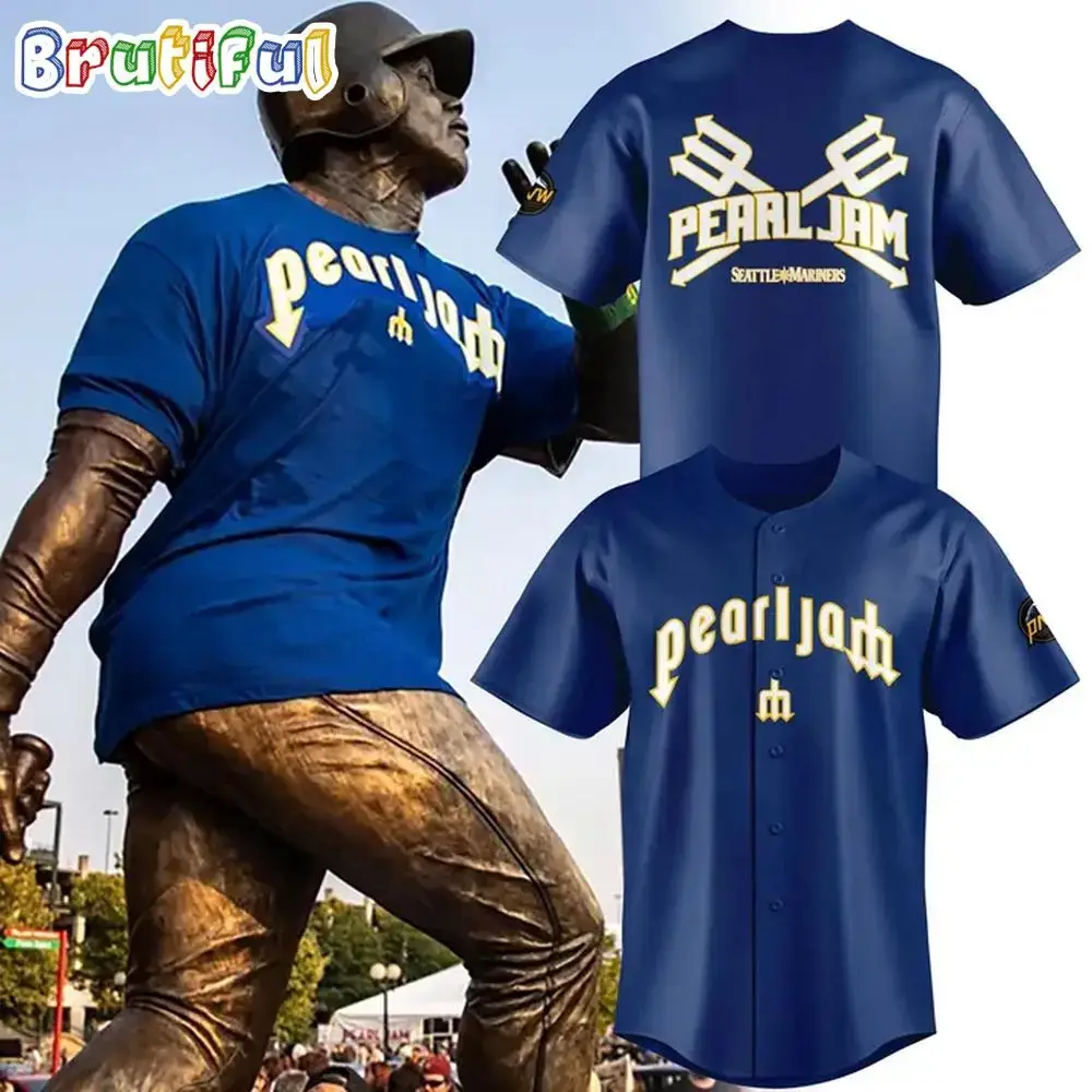Seattle Mariners Pearl Jam Ten Club Night Baseball Jersey Image