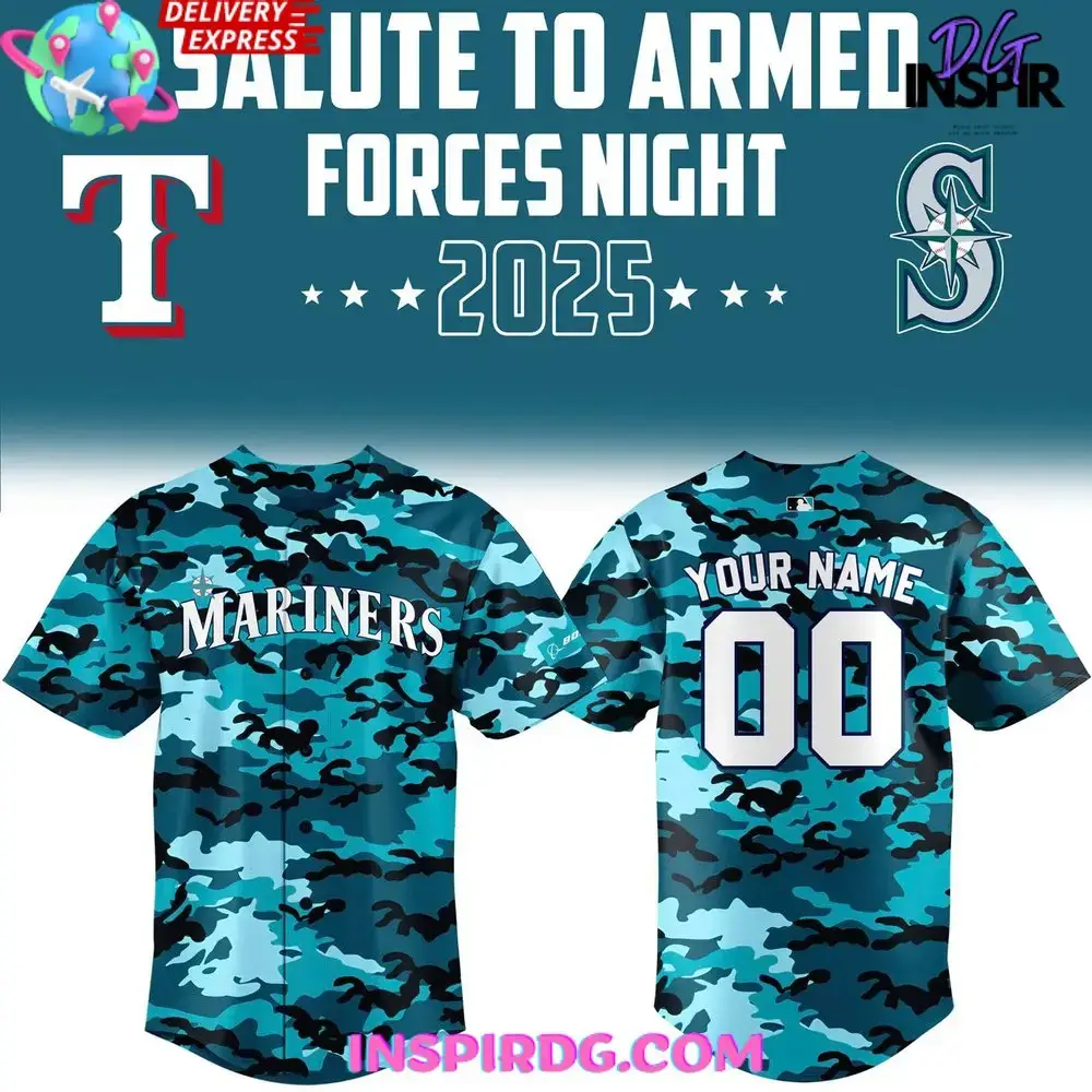 Seattle Mariners Salute To Armed Forces Night 2025 Baseball Jersey Image