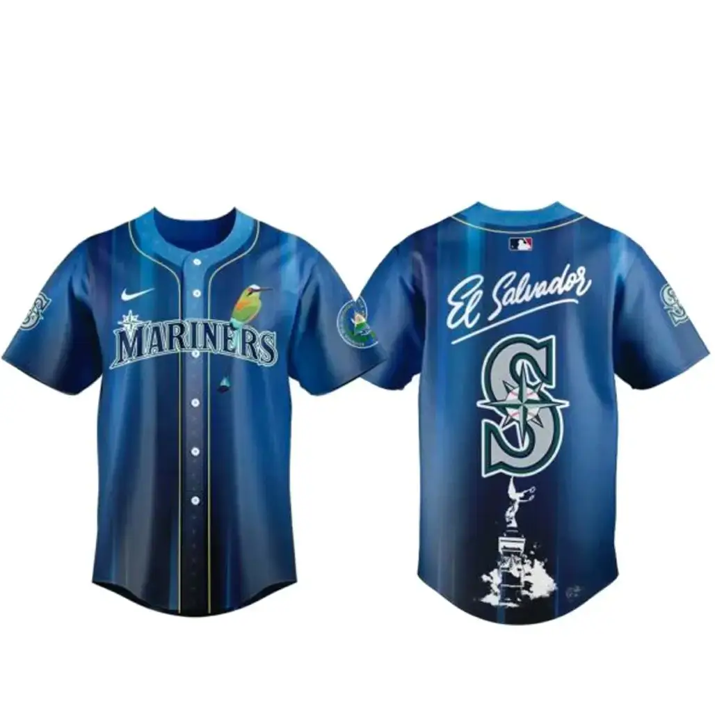 Seattle Mariners Salvadoran Heritage Day 2026 Baseball Jersey Image