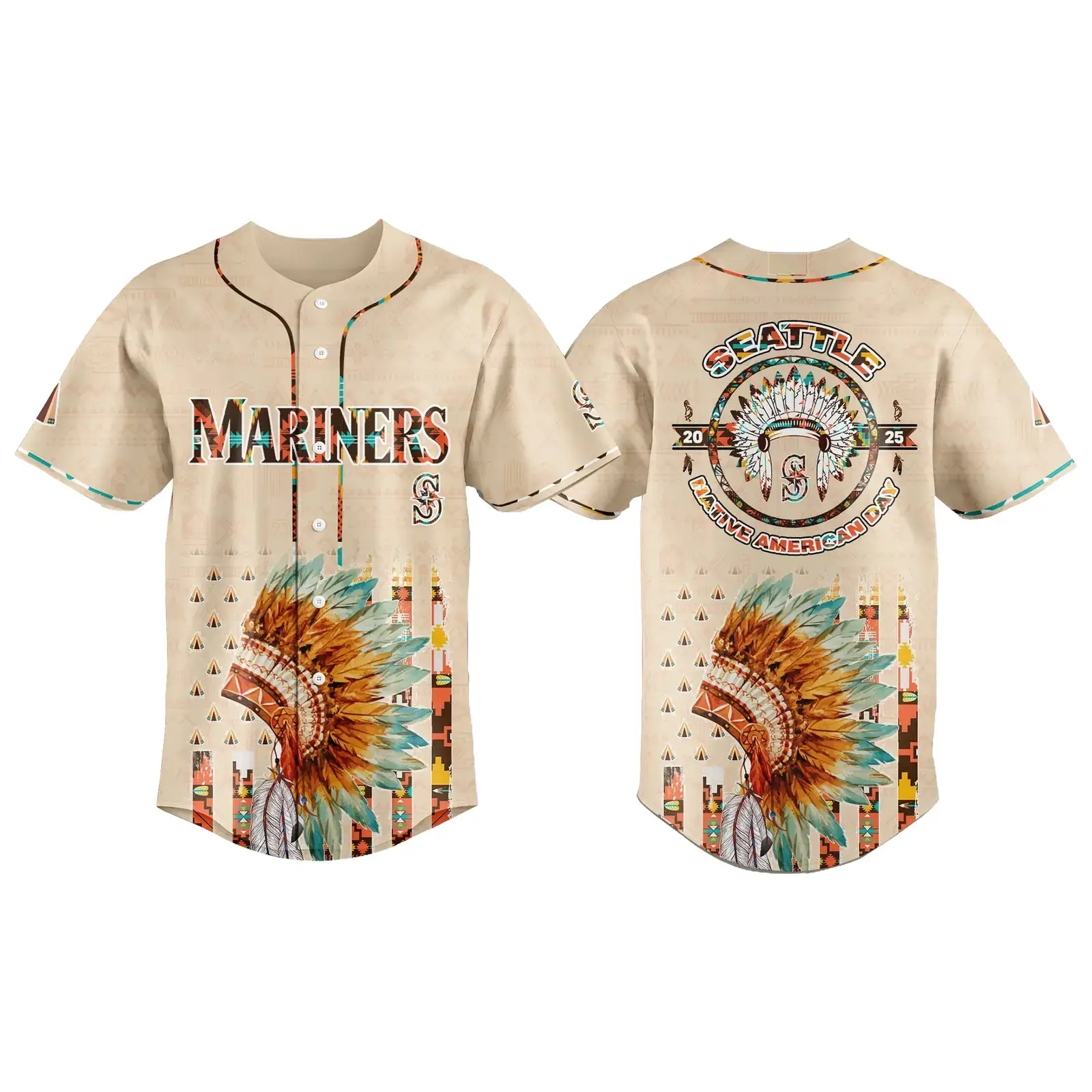 Seattle Mariners Special Native American Day Jersey 2025 Image