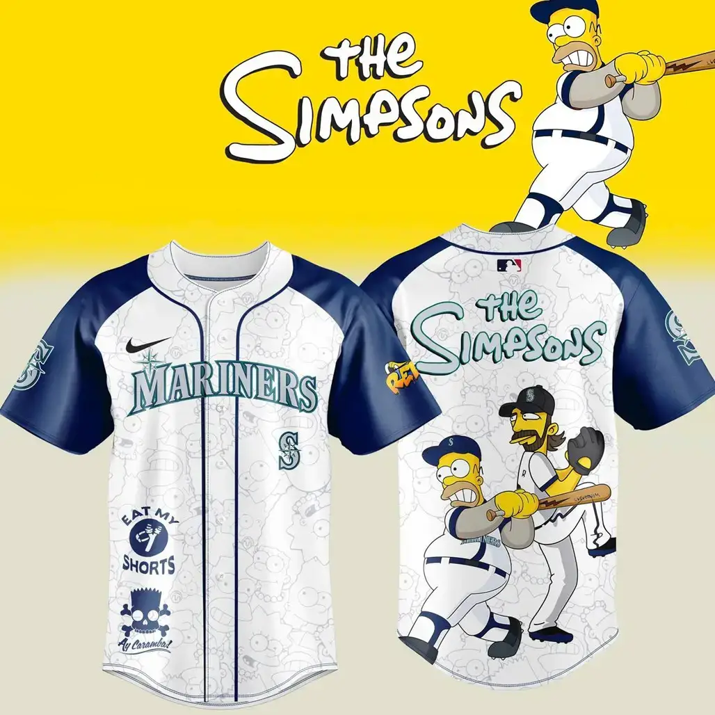 Seattle Mariners The Simpsons Eat My Shorts 2026 Baseball Jersey Image