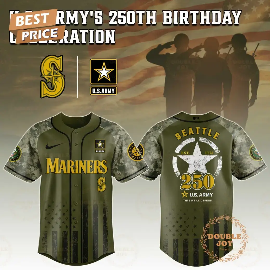Seattle Mariners U.S. Army's 250th Limited Edition Baseball Jersey Image