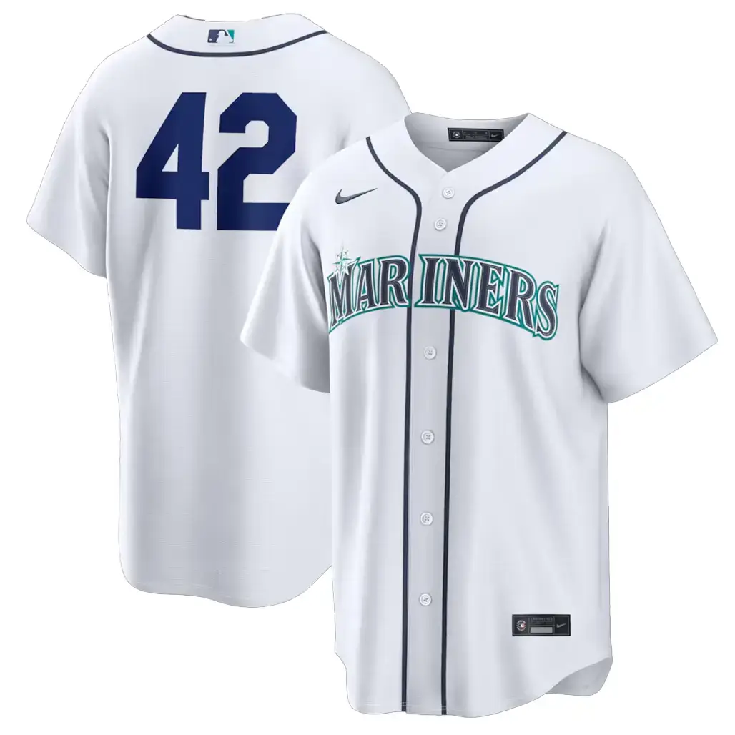 Seattle Mariners White Home 2026 Jackie Robinson Day Baseball Jersey Image