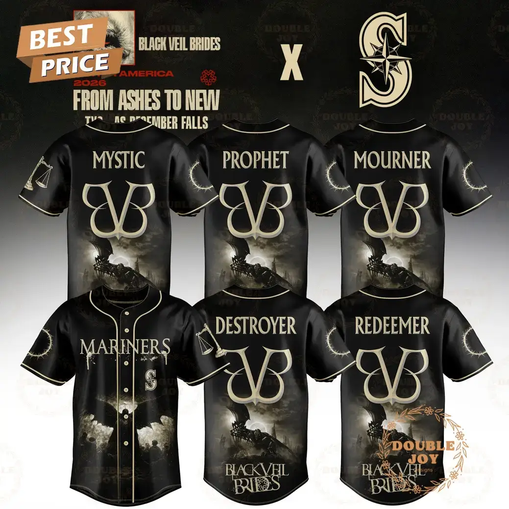 Seattle Mariners x Black Veil Brides Team 2026 Baseball Jersey Image