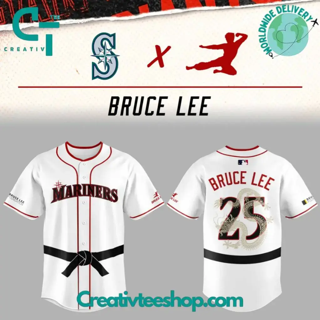 Seattle Mariners X Bruce Lee Limited Edition Baseball Jersey Image