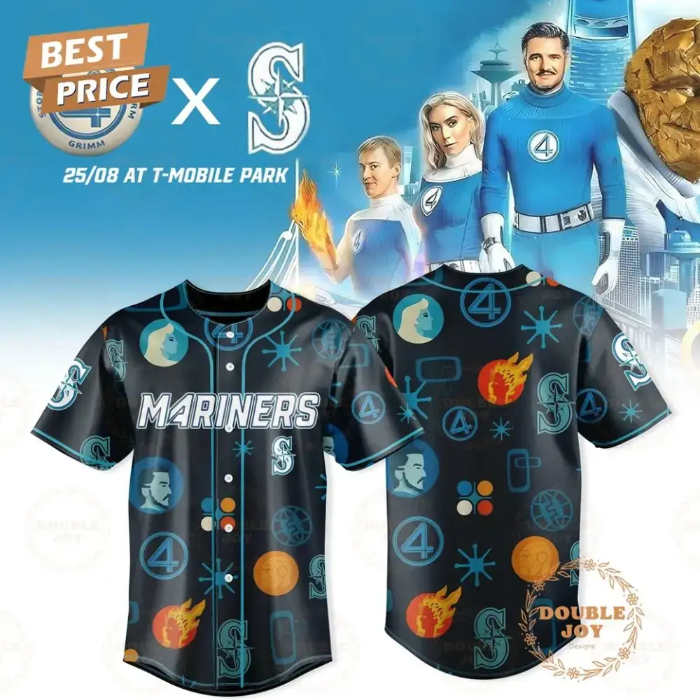 Seattle Mariners X Fantastic Four: First Step Limited Edition Baseball Jersey Image