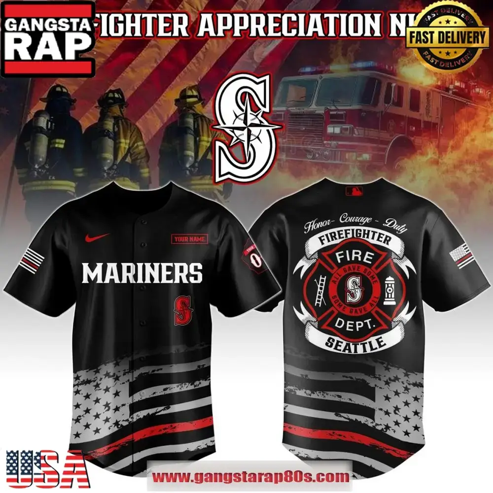Seattle Mariners x Firefighter Appreciation Night 2026 Baseball Jersey Shirt Image
