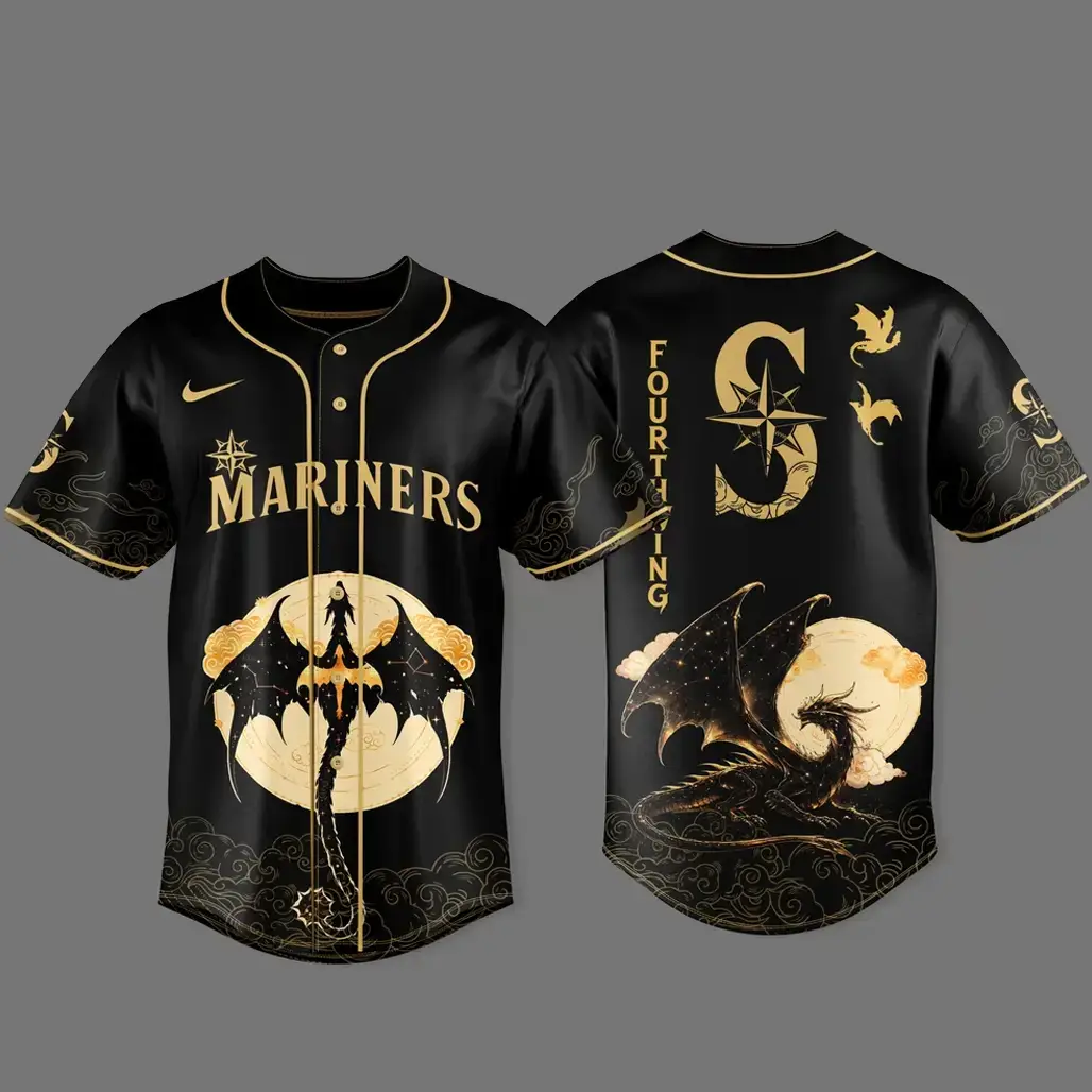 Seattle Mariners x Fourth Wing 2026 Black Baseball Jersey Image