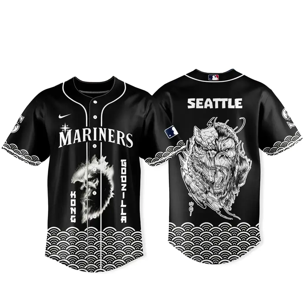 Seattle Mariners x Godzilla and Kong 2026 Baseball Jersey Image