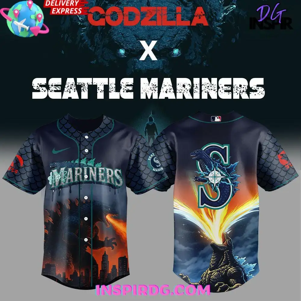 Seattle Mariners X Godzilla Special Edition Baseball Jersey Image